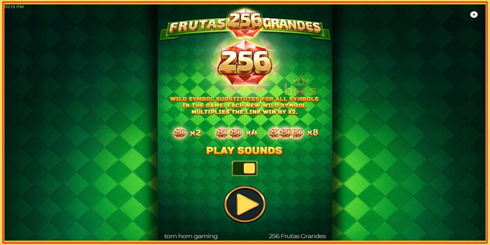 Spelslot 256 Frutas Grandes