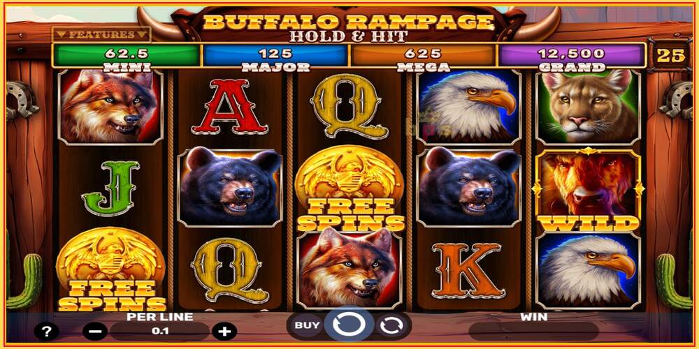 Oyun yuvası Buffalo Rampage Hold & Hit