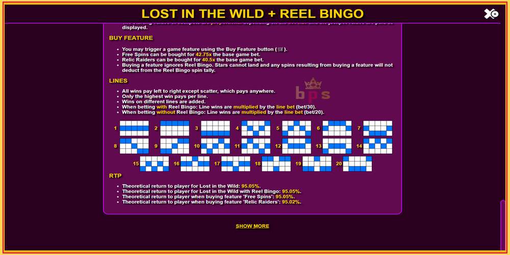 Oyun yuvası Lost in the Wild with Reel Bingo