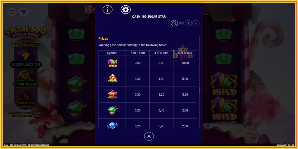 Игровой слот Cash 100 Sugar Star