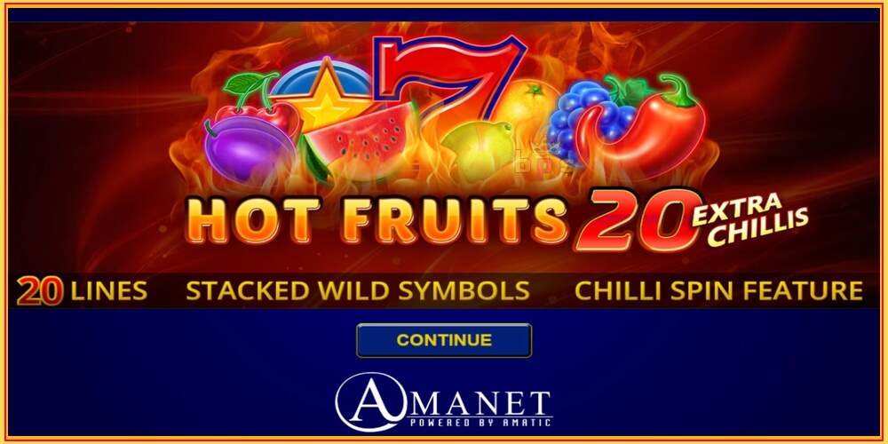 Игровой слот Hot Fruits 20 Extra Chillis