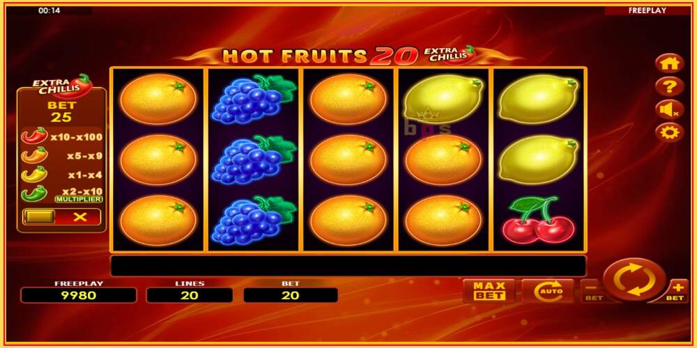 Игровой слот Hot Fruits 20 Extra Chillis