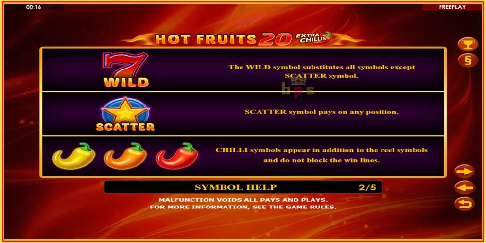 Игровой слот Hot Fruits 20 Extra Chillis