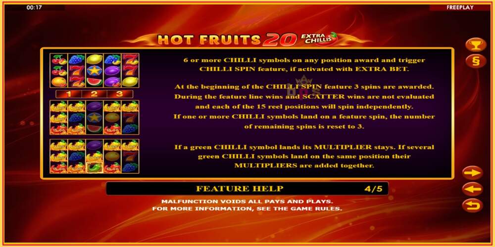 Игровой слот Hot Fruits 20 Extra Chillis