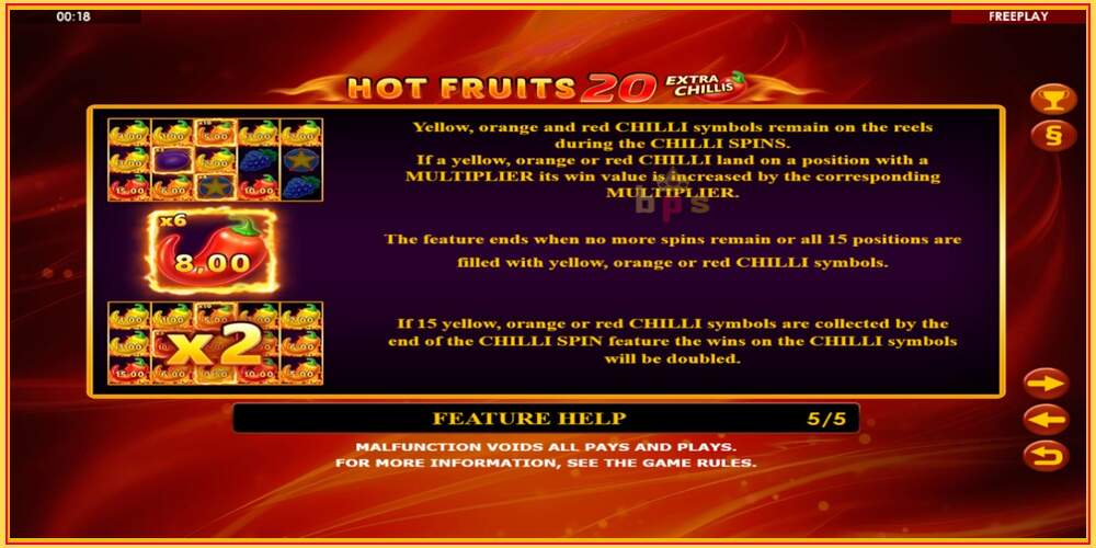 Игровой слот Hot Fruits 20 Extra Chillis