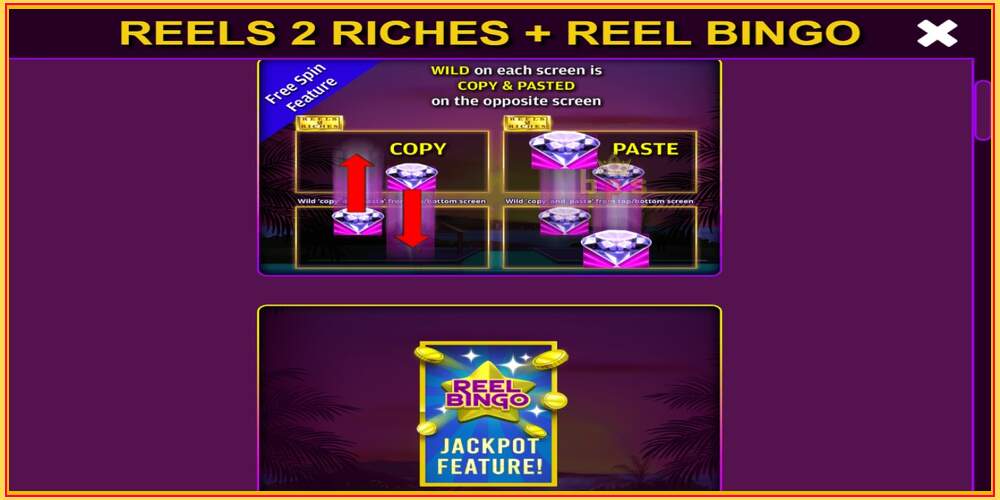 Oyun yuvası Reels 2 Riches with Reel Bingo