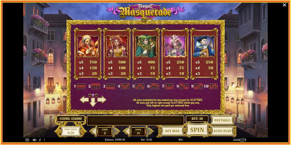 Игровой слот Royal Masquerade