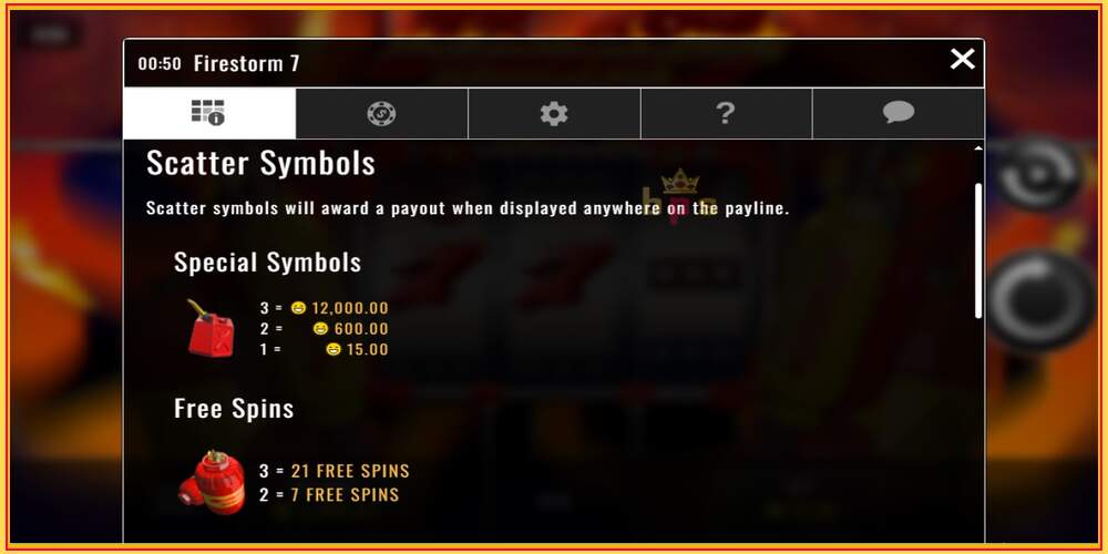 Игровой слот Firestorm 7