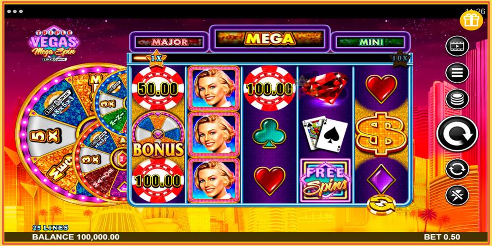 Игровой слот Triple Vegas Mega Spin