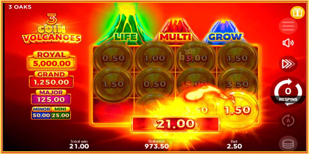 Игровой слот 3 Coin Volcanoes