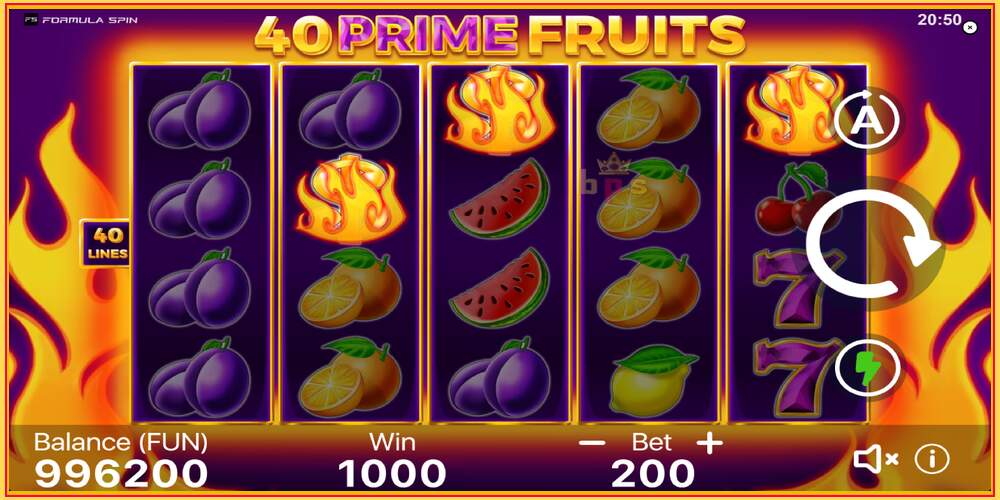 Pelipaikka 40 Prime Fruits