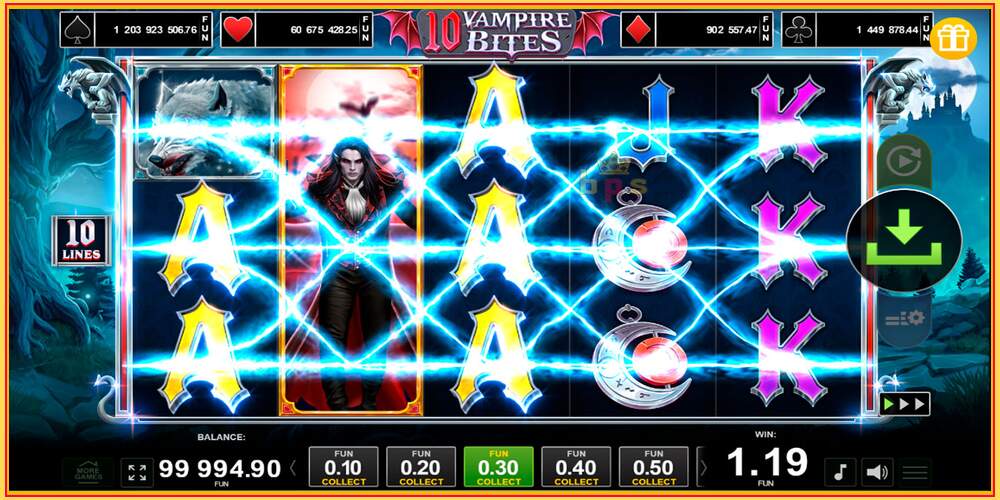 Игровой слот 10 Vampire Bites