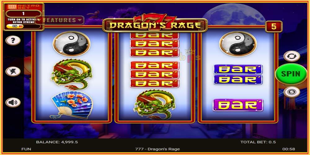 Игровой слот 777 - Dragons Rage