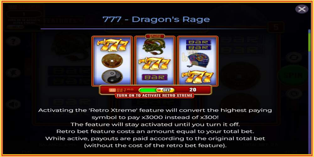 Игровой слот 777 - Dragons Rage