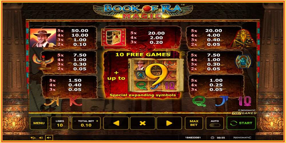 Spelslot Book of Ra Magic