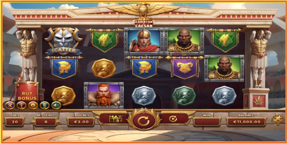 Игровой слот 3 Gladiators Vs Caesar