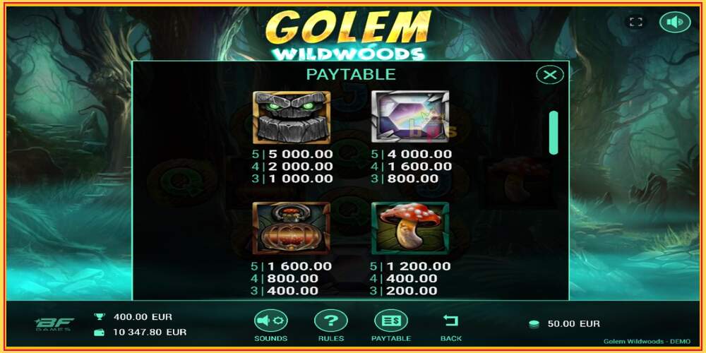 Игровой слот Golem Wildwoods