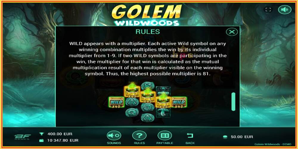 Игровой слот Golem Wildwoods