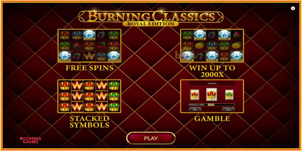 Slot permainan Burning Classics Royal Edition