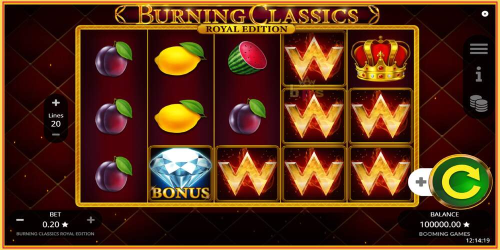 Slot permainan Burning Classics Royal Edition