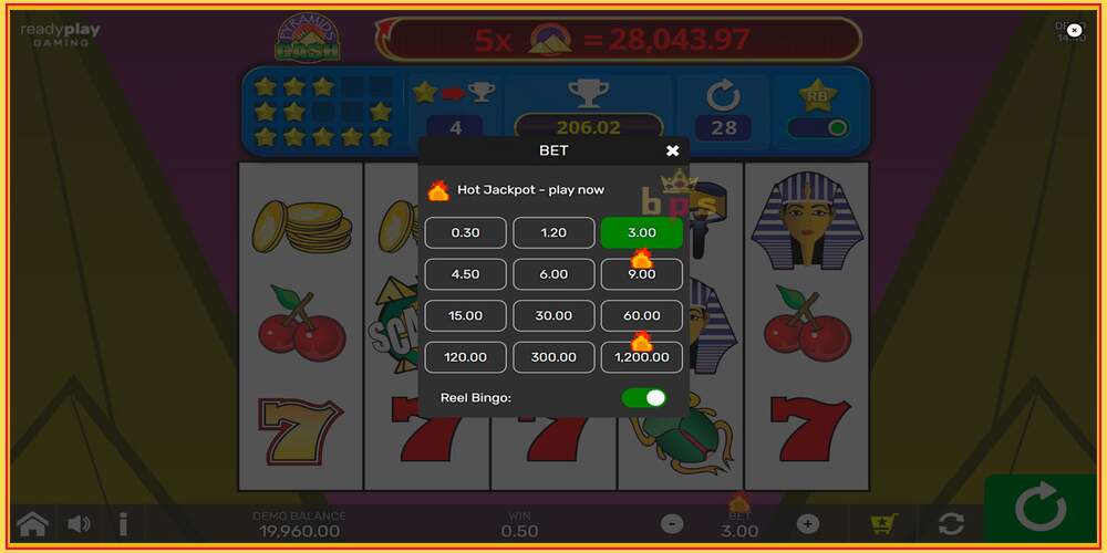 Spelslot Pyramids of Cash with Reel Bingo