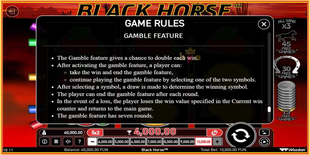 Игровой слот Black Horse