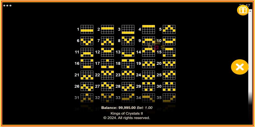 Oyun yuvası Kings of Crystals II Power Combo