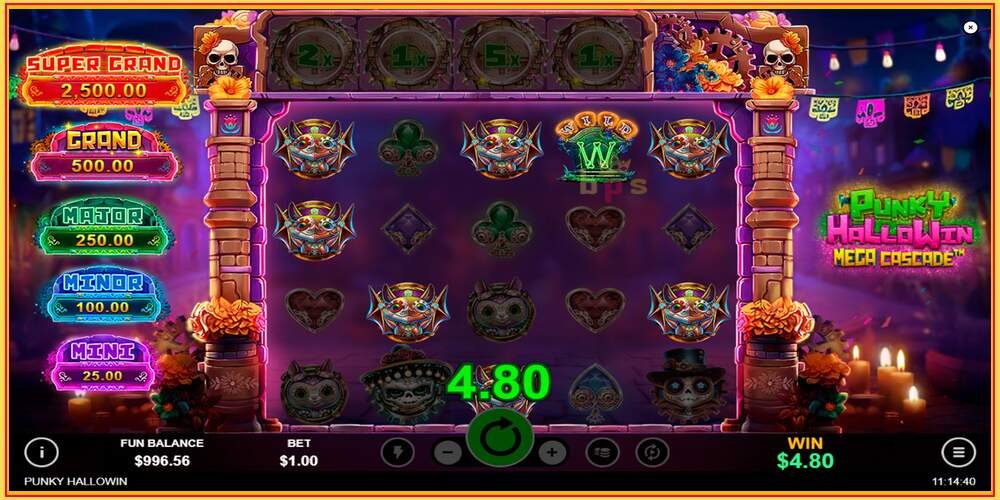 Игровой слот Punky HalloWin Mega Cascade