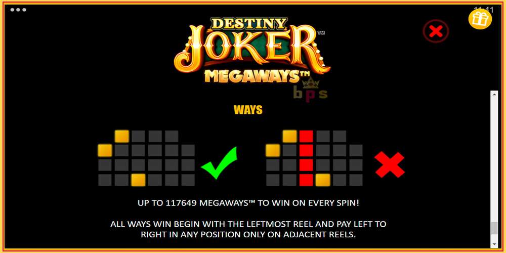 Игровой слот Destiny Joker Megaways