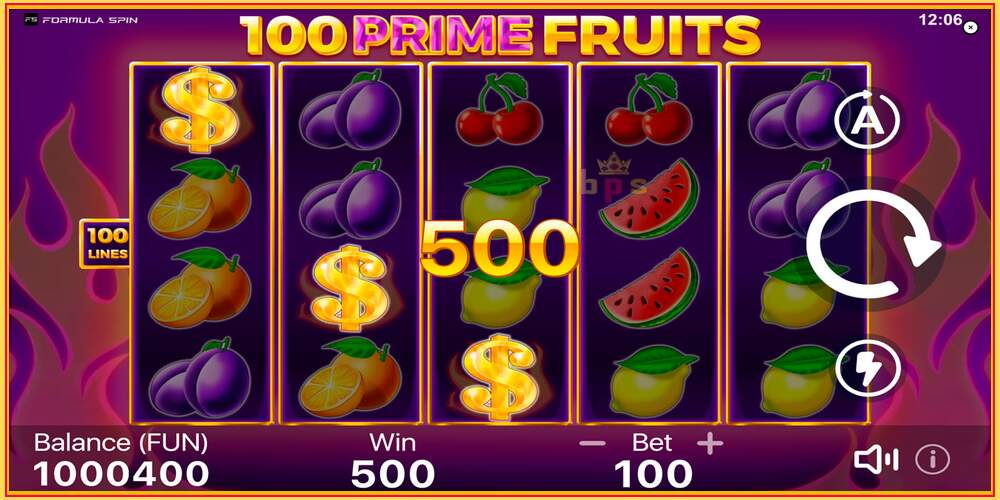 Игровой слот 100 Prime Fruits