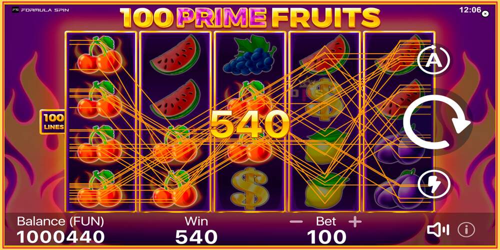 Игровой слот 100 Prime Fruits