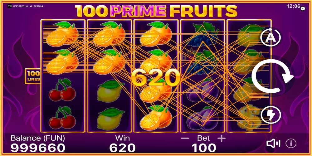 Игровой слот 100 Prime Fruits