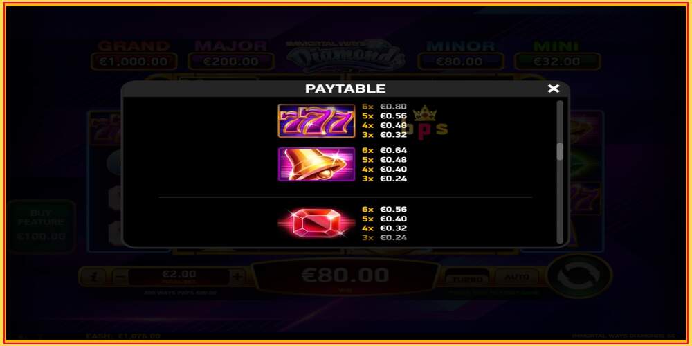 Spelslot Immortal Ways Diamonds SE