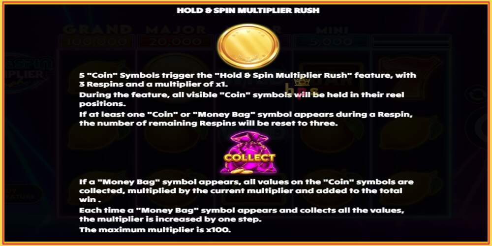 Spelautomat Hold & Spin Multiplier Rush