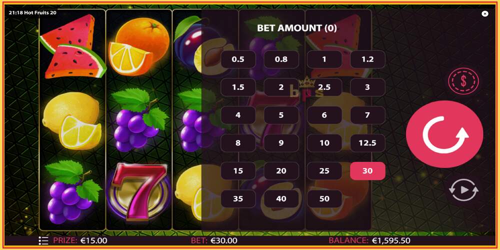 Spelslot Hot Fruits 20