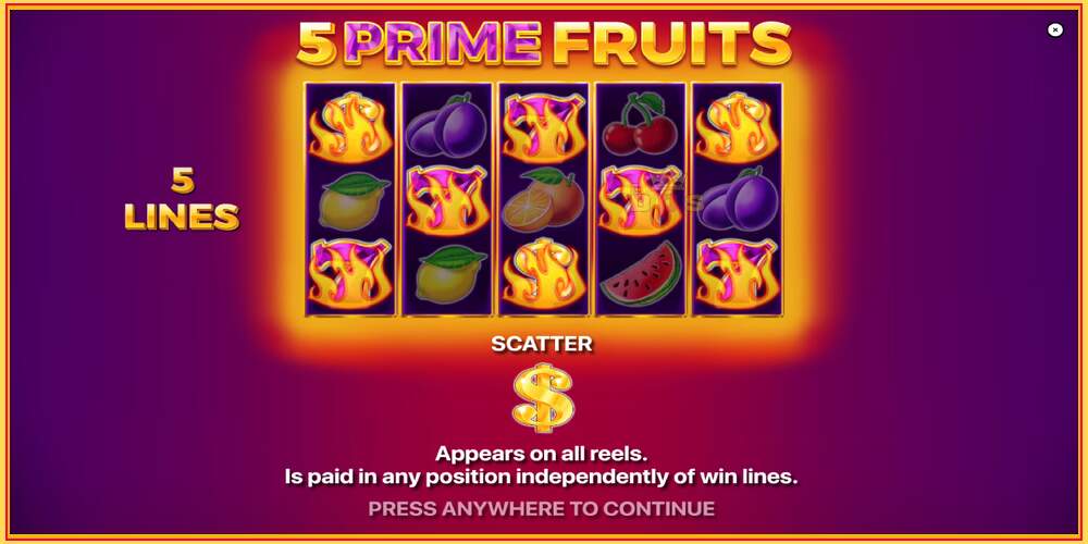 Игровой слот 5 Prime Fruits