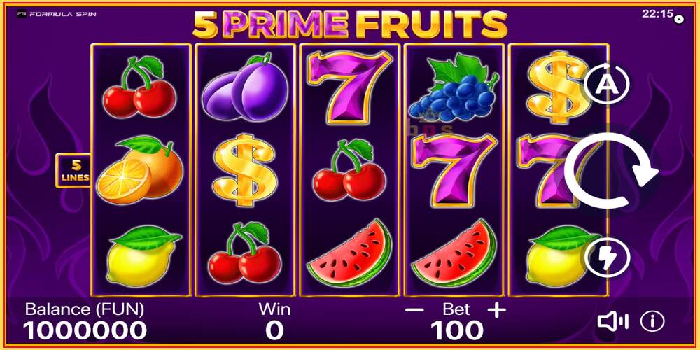 Игровой слот 5 Prime Fruits