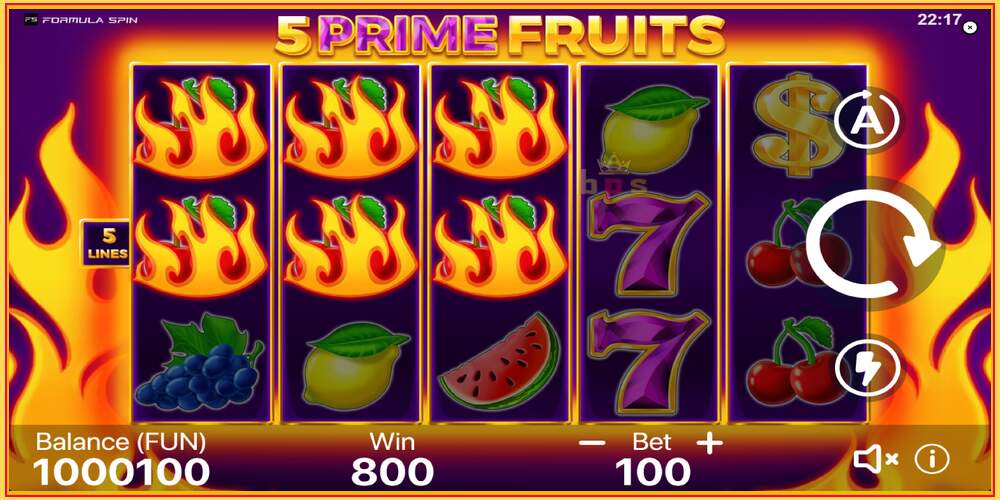 Игровой слот 5 Prime Fruits