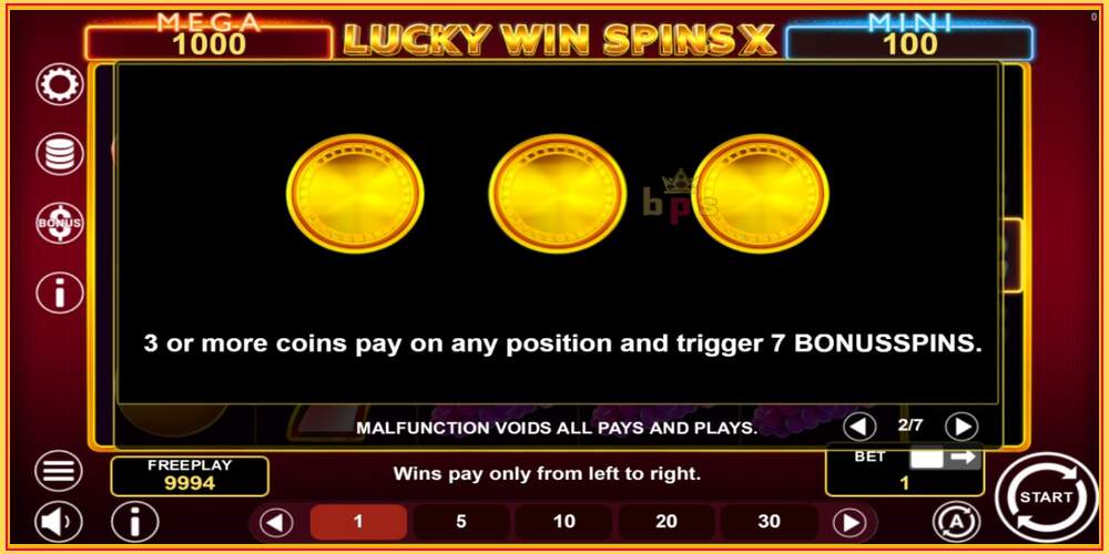 Игровой слот Lucky Win Spins X