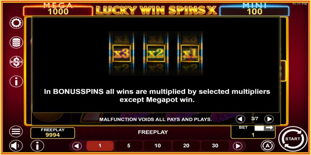 Игровой слот Lucky Win Spins X