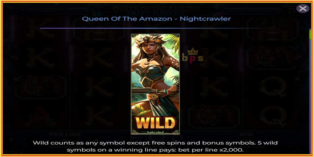 Игровой слот Queen of the Amazon - Nightcrawler