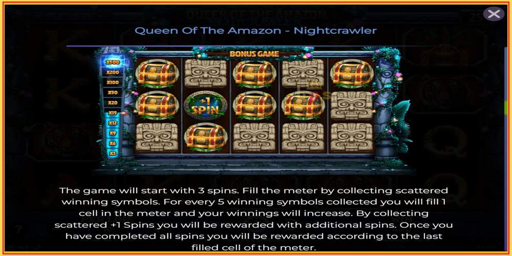 Игровой слот Queen of the Amazon - Nightcrawler