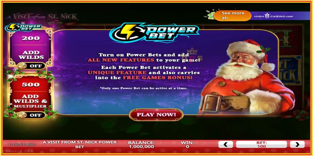 Игровой слот A Visit From St. Nick Power Bet