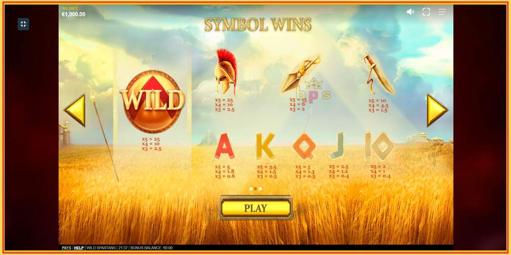 Игровой слот Wild Spartans