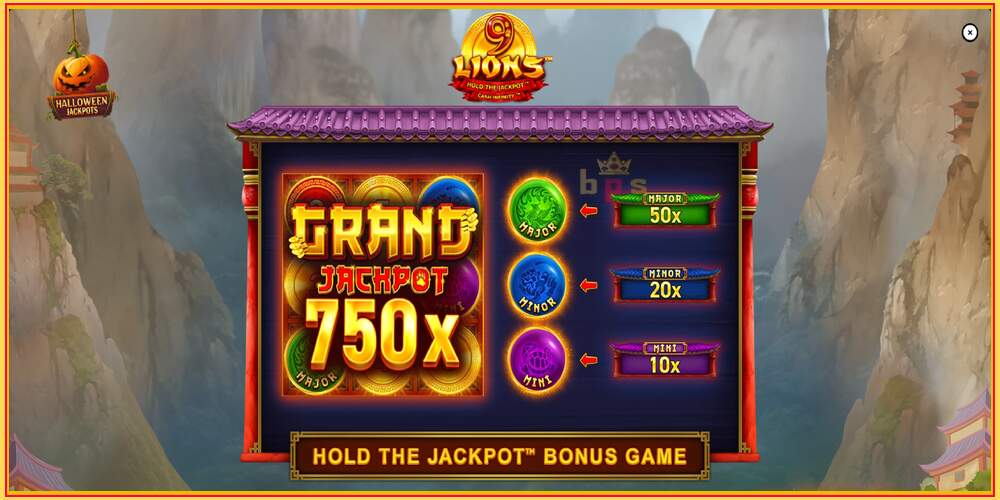 Игровой слот 9 Lions Halloween Jackpots