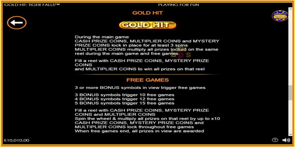 Spelslot Gold Hit: Tiger Falls