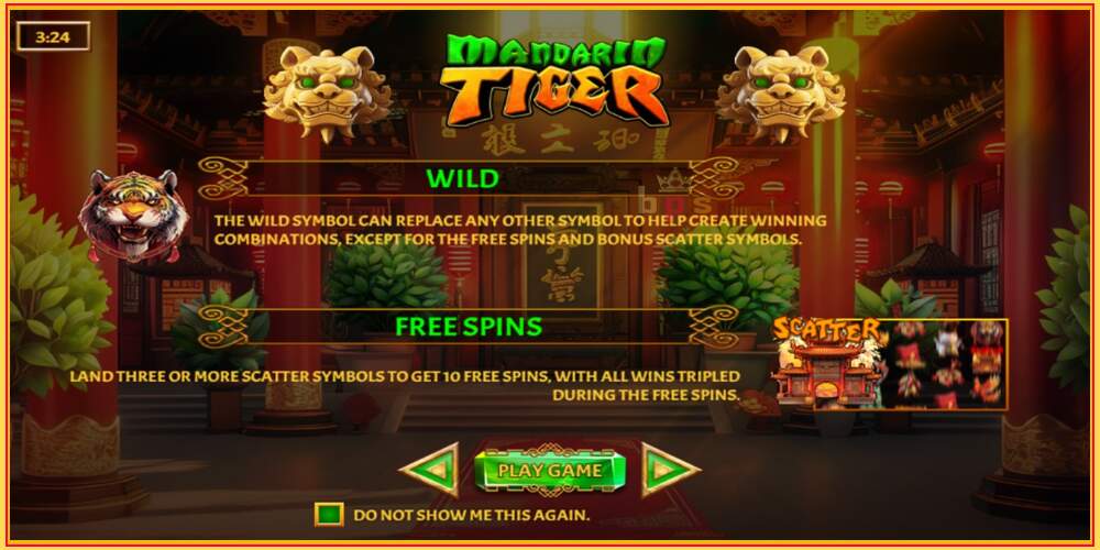 Игровой слот Mandarin Tiger