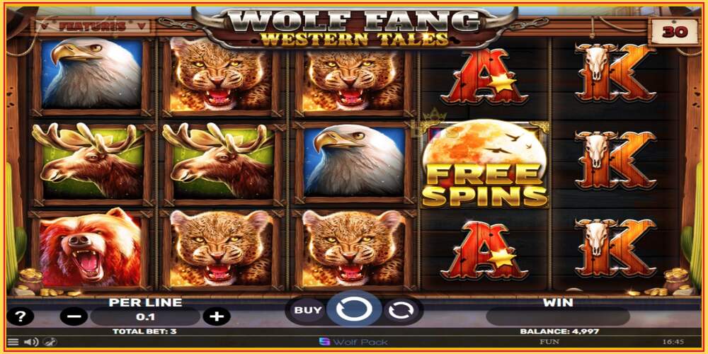 Khe trò chơi Wolf Fang - Western Tales