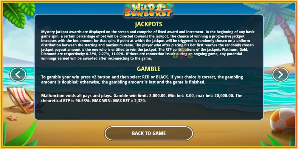 Game slot Wild Sunburst