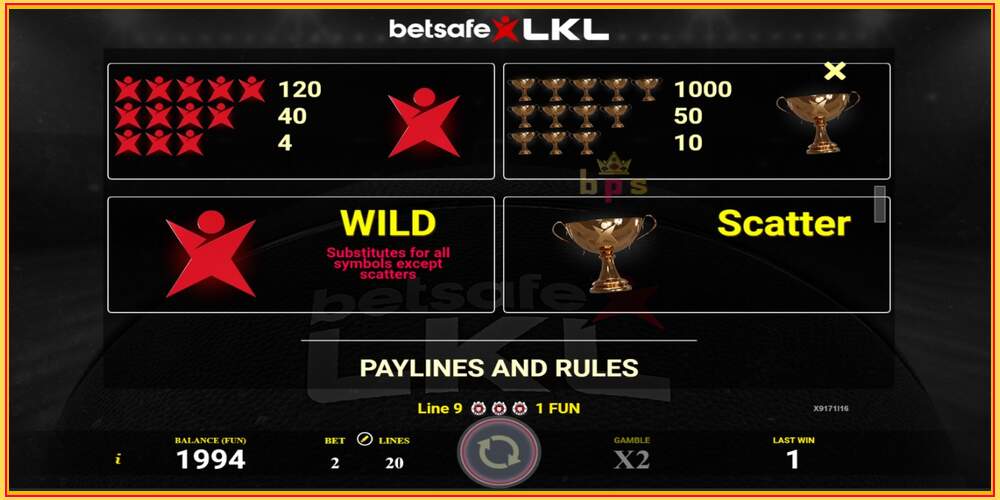 Игровой слот Betsafe LKL